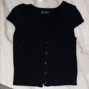 GAP Women's Black Short Sleeve Cardigan